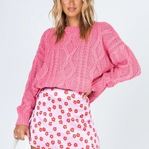 Princess Polly Anaya Oversized Sweater Pink